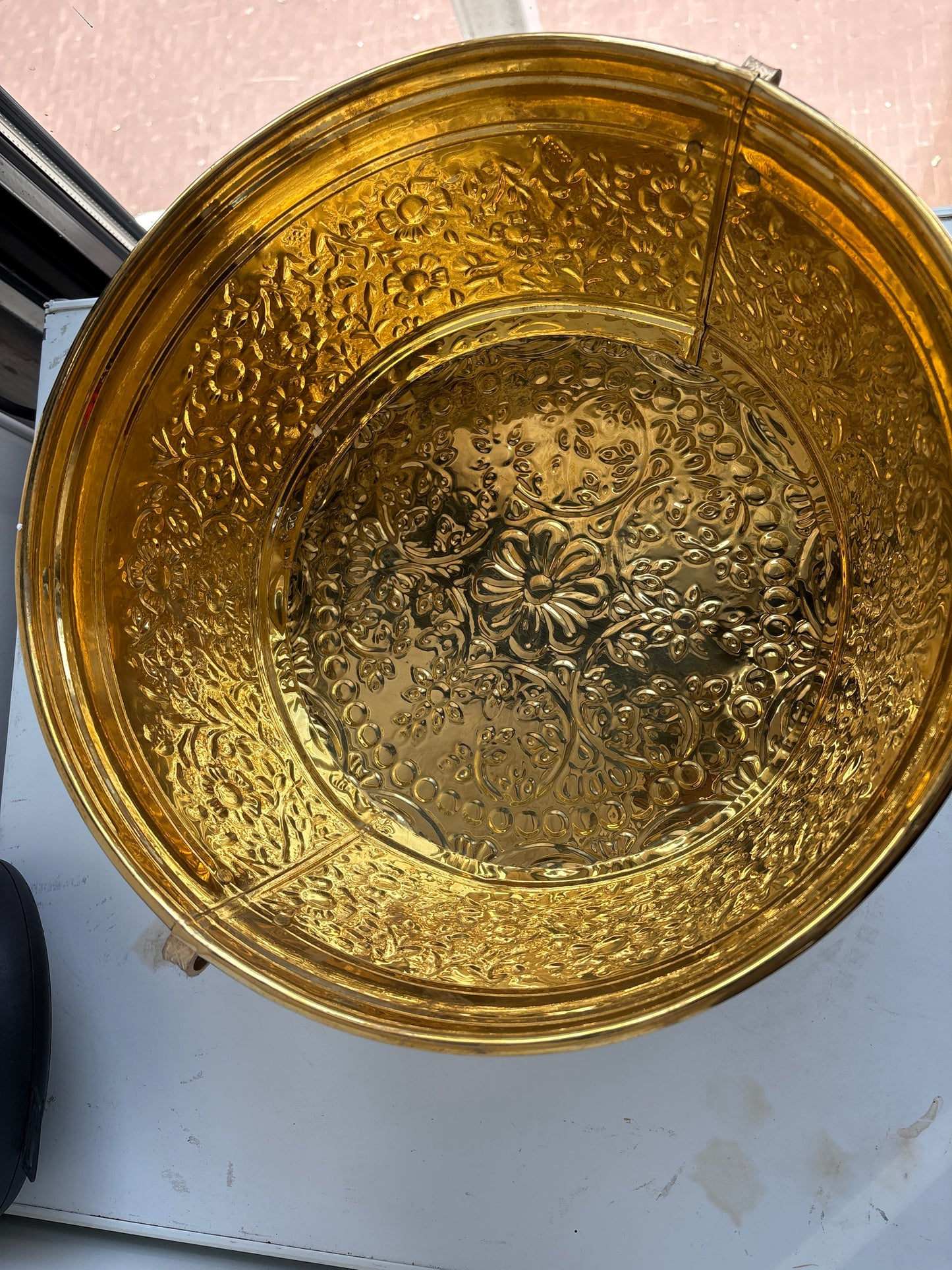 Koperen bekken rond 40cm