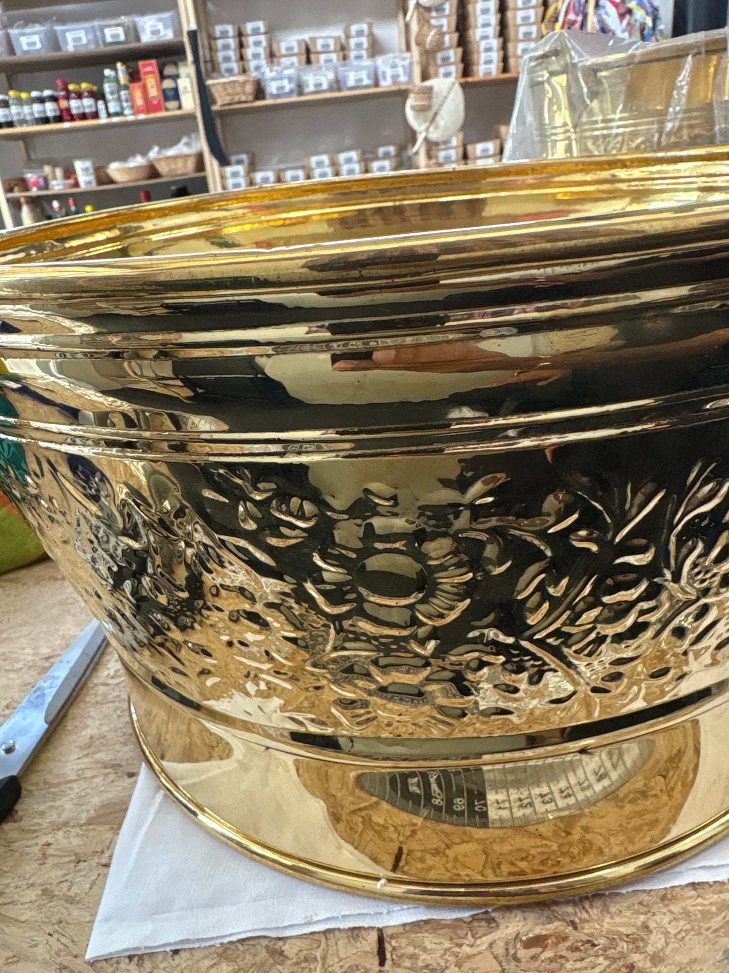 Koperen bekken rond 40cm