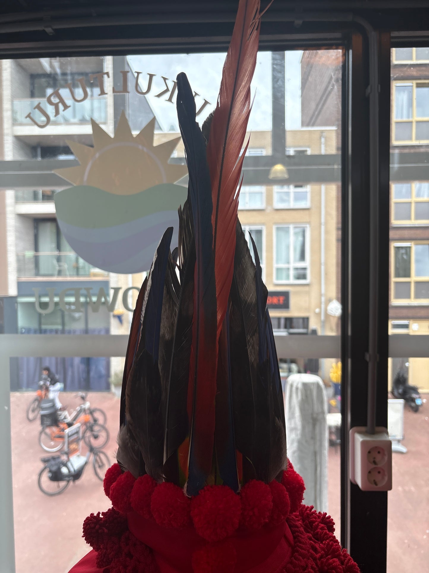 Hoofdtooi met echte Veren
