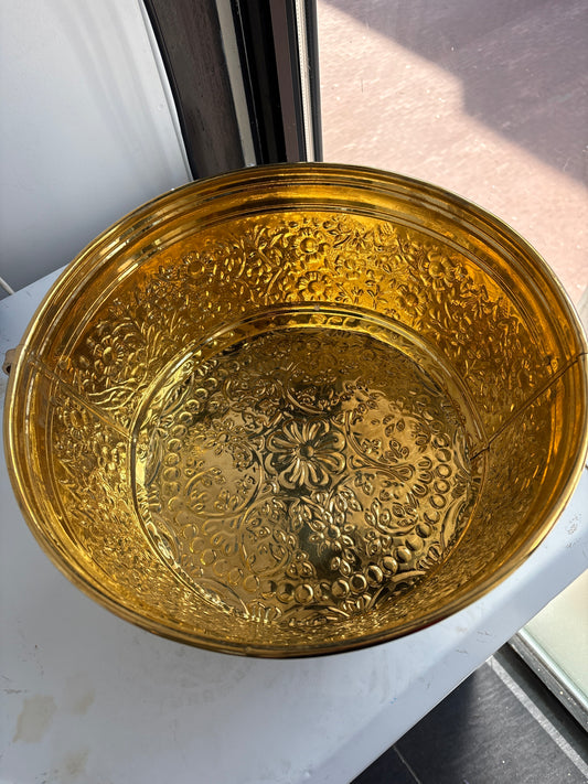 Koperen bekken rond 40cm